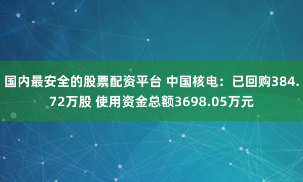 国内最安全的股票配资平台 中国核电：已回购384.72万股 使用资金总额3698.05万元