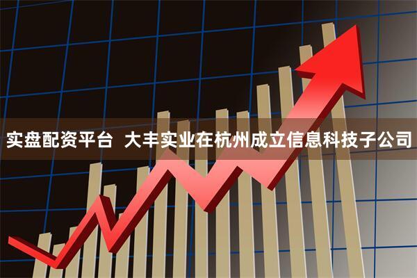 实盘配资平台  大丰实业在杭州成立信息科技子公司